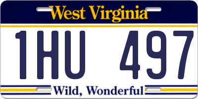 WV license plate 1HU497