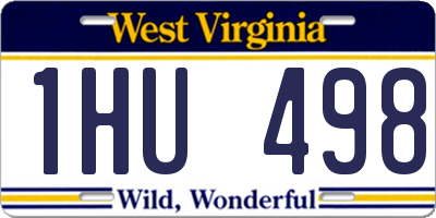 WV license plate 1HU498