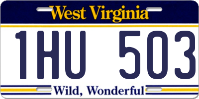 WV license plate 1HU503