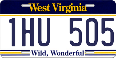 WV license plate 1HU505
