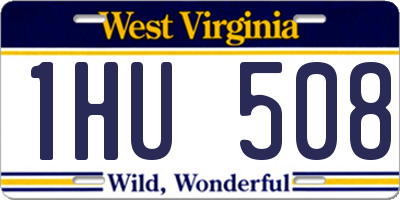 WV license plate 1HU508