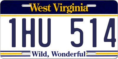 WV license plate 1HU514