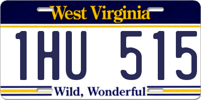 WV license plate 1HU515