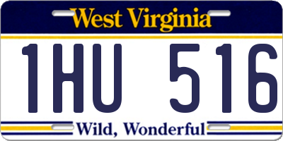 WV license plate 1HU516