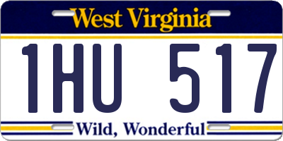 WV license plate 1HU517