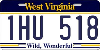 WV license plate 1HU518