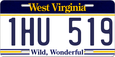 WV license plate 1HU519