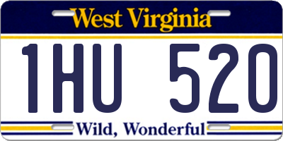 WV license plate 1HU520