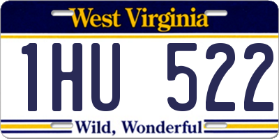 WV license plate 1HU522