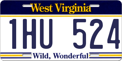 WV license plate 1HU524