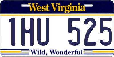 WV license plate 1HU525