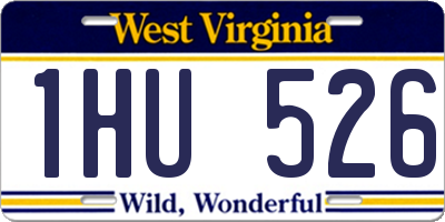 WV license plate 1HU526