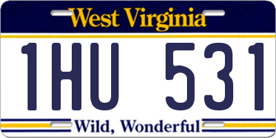 WV license plate 1HU531