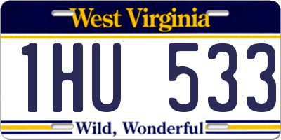 WV license plate 1HU533