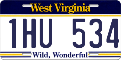 WV license plate 1HU534
