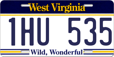 WV license plate 1HU535