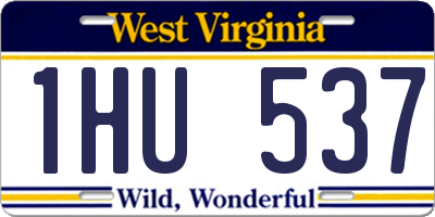 WV license plate 1HU537