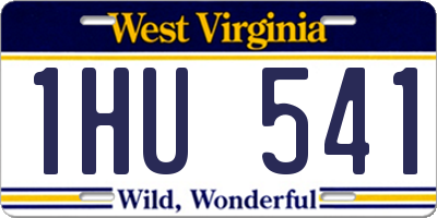 WV license plate 1HU541