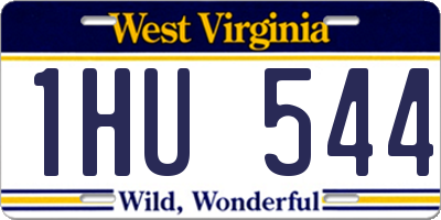 WV license plate 1HU544