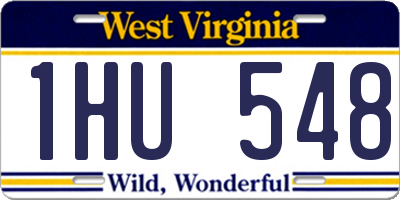 WV license plate 1HU548