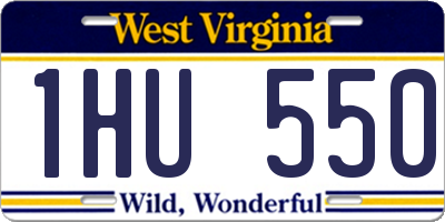 WV license plate 1HU550