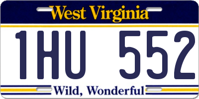 WV license plate 1HU552