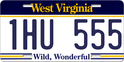 WV license plate 1HU555