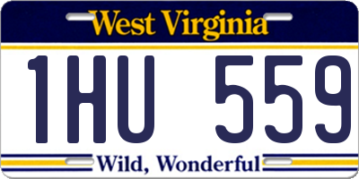 WV license plate 1HU559