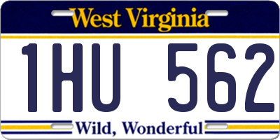 WV license plate 1HU562