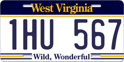 WV license plate 1HU567