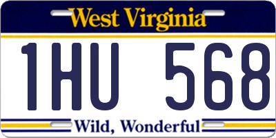 WV license plate 1HU568