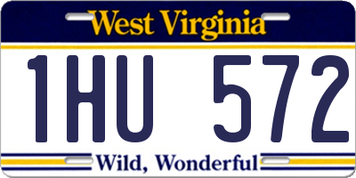 WV license plate 1HU572