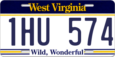 WV license plate 1HU574