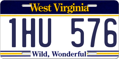 WV license plate 1HU576