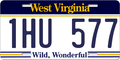 WV license plate 1HU577