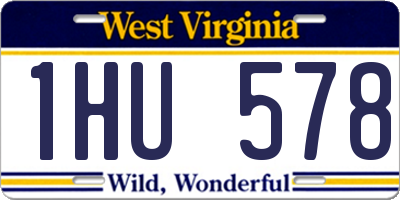 WV license plate 1HU578