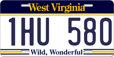 WV license plate 1HU580