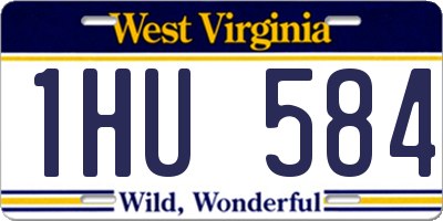 WV license plate 1HU584