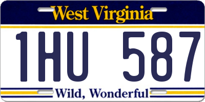 WV license plate 1HU587