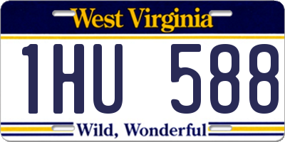 WV license plate 1HU588