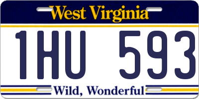 WV license plate 1HU593