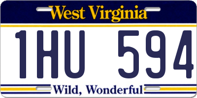 WV license plate 1HU594