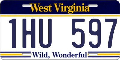 WV license plate 1HU597