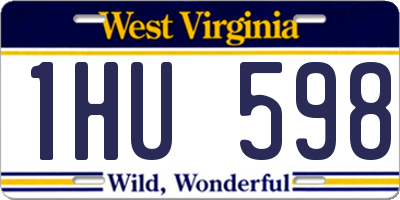 WV license plate 1HU598