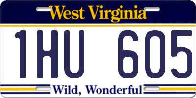 WV license plate 1HU605