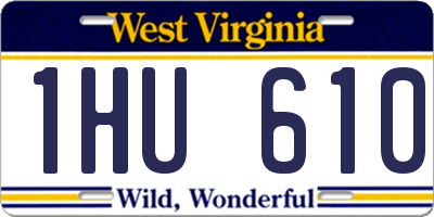 WV license plate 1HU610