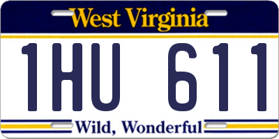 WV license plate 1HU611