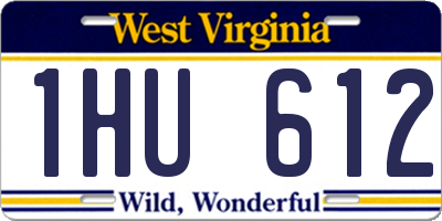 WV license plate 1HU612