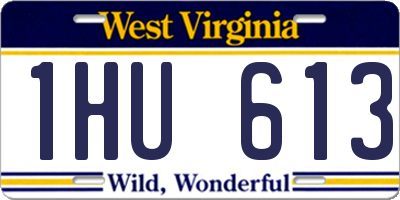 WV license plate 1HU613