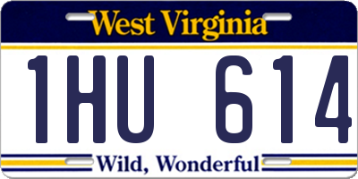 WV license plate 1HU614